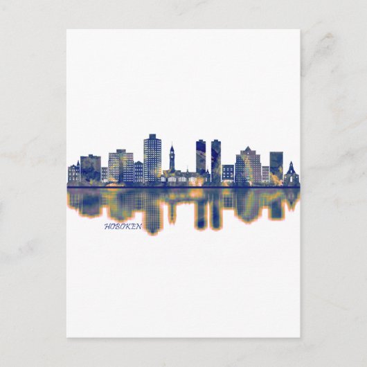 Hoboken Skyline Feestdagenkaart (Voorkant)