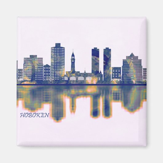 Hoboken Skyline Magneet (Voorkant)
