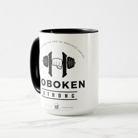 Hoboken strong mug mok (Voorkant links)