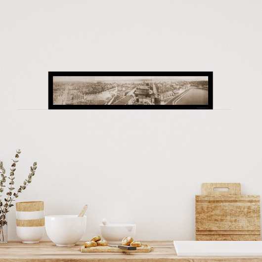 Hoboken Weehawken NJ Foto 1909 Poster (Keuken)