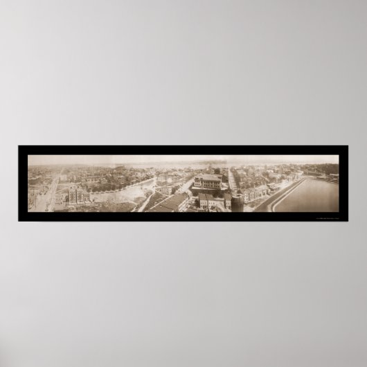 Hoboken Weehawken NJ Foto 1909 Poster (Voorkant)