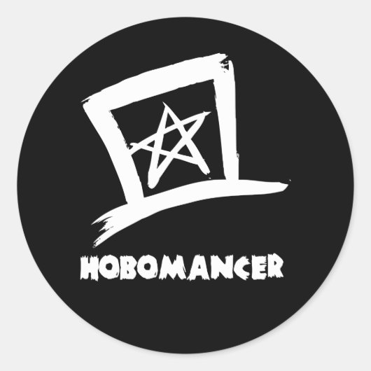 Hobomancer Hobo Sign Sticker (Voorkant)