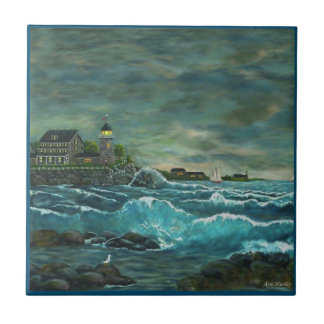 Hob's Lighthouse opnieuw bekijken door Ave Hurley Tegeltje