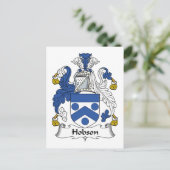 Hobson Family Crest Briefkaart (Staand voorkant)