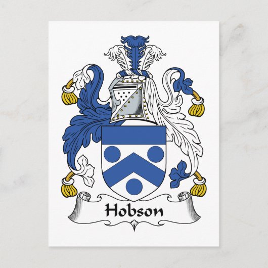 Hobson Family Crest Briefkaart (Voorkant)
