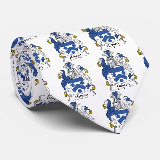 Hobson Family Crest Stropdas (Opgerold)
