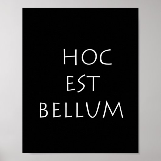 Hoc est bellum poster (Voorkant)
