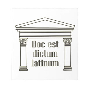 Hoc est dictum latinum - grappig Latijns gezegde Notitieblok