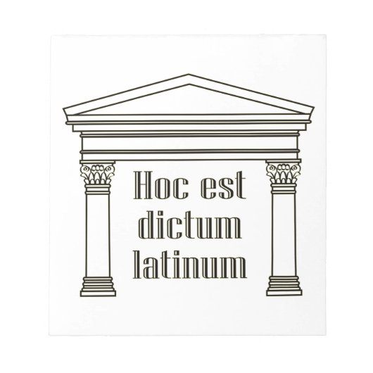 Hoc est dictum latinum - grappig Latijns gezegde Notitieblok (Voorkant)