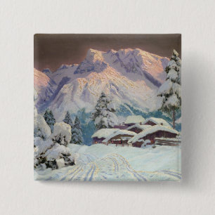 Hocheisgruppe, Oostenrijk Vierkante Button 5,1 Cm