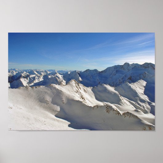 Hochgurgl Obergurgl Tirol Austrian Alps Oostenrijk Poster (Voorkant)