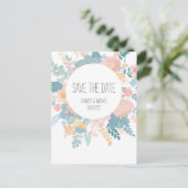 Hochzeit, Boho Wiesen-Blumen pastell, grün rosa Briefkaart (Staand voorkant)