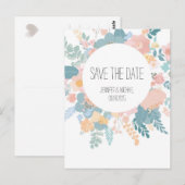 Hochzeit, Boho Wiesen-Blumen pastell, grün rosa Briefkaart (Voorkant / Achterkant)