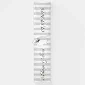 Hochzeit Braut Schleier Streifen personalisieren Spandoek (Verticaal)