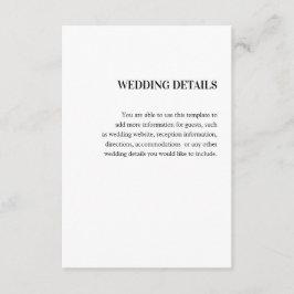 Hochzeit Detail Informatiekaartje