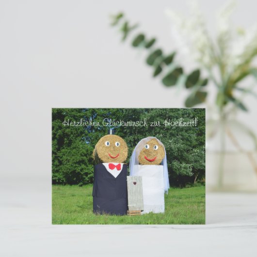 Hochzeit ....Glückwunsch Briefkaart (Staand voorkant)