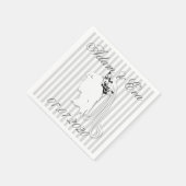Hochzeit Streifen  Namen personalisieren Servet (Hoek)