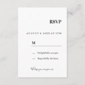 Hochzeits Einladung Antwortkarte RSVP Informatiekaartje (Voorkant)