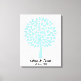 Hochzeitsbaum, Wedding tree, Hochzeitsgästebuch Canvas Afdruk