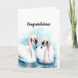 Hochzeitskarte mit Schwänen Karte personalisierbar Kaart