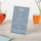 Hochzeitsmenü  Dusty Blue 01 Sockelschild Reclamebord Met Voetstuk (Insitu)