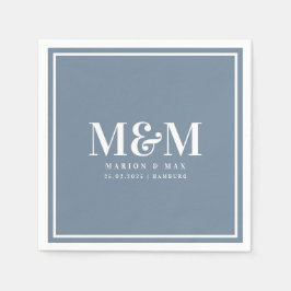 Hochzeitsservietten Dusty Blue 01 Servet