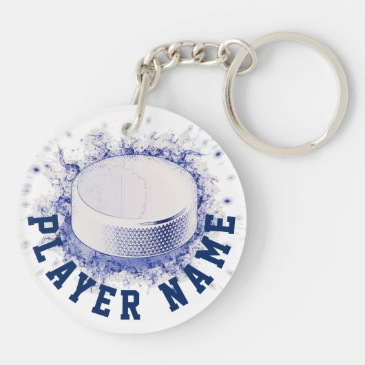 Hockeky Puck, Ice Hockey Sleutelhanger (Achterkant)