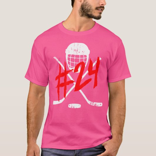 Hockey 24 Jersey nummer T-shirt (Voorkant)