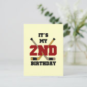 Hockey 2e verjaardag T shirten en geschenken Briefkaart (Staand voorkant)