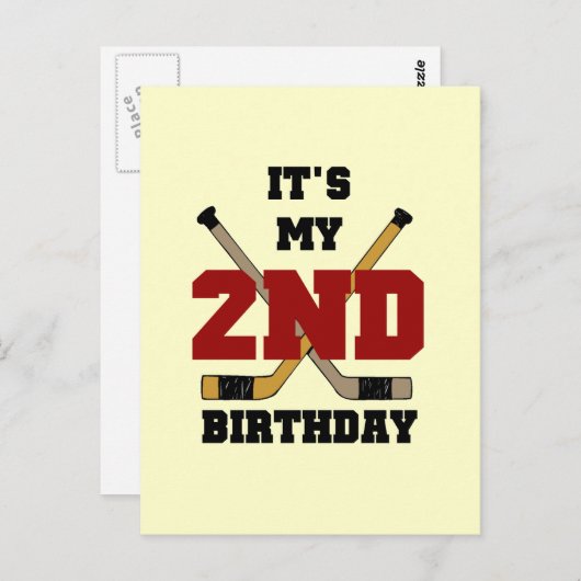Hockey 2e verjaardag T shirten en geschenken Briefkaart (Voorkant / Achterkant)