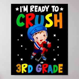 Hockey 3e klas terug naar school jongens kinderen  poster