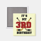 Hockey 3e verjaardag Tshirts en geschenken Magneet (Voorkant / Achterkant)