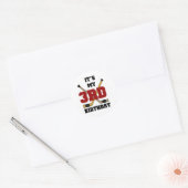 Hockey 3e verjaardag Tshirts en geschenken Ronde Sticker (Envelop)