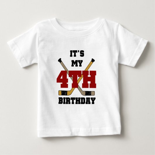 Hockey 4e verjaardag Tshirts en geschenken (Voorkant)