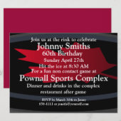 Hockey 60th. verjaardagsuitnodiging. kaart (Voorkant / Achterkant)