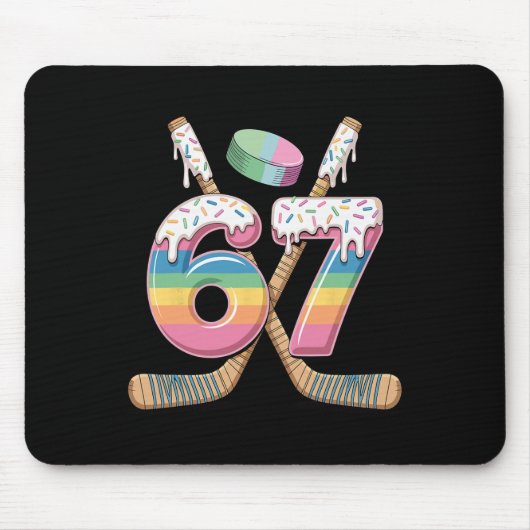 Hockey 67 Boys Ice Cream Drip Youth Six Seven Hock Muismat (Voorkant)