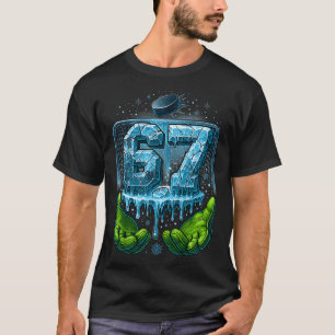 Hockey 67 Zes Zeven Grappig Zes Zeven 6 7 Gen Alph T-shirt
