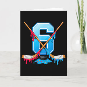 Hockey 6 jaar oude ijs druppel jeugd 6de verjaarda kaart