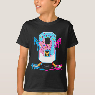 Hockey 8 jaar oude ijs druppel 8e verjaardag kind t-shirt