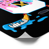 Hockey 8 Years Old Ice Cream Drip 8th Birthday Kid Poster (Hoek)