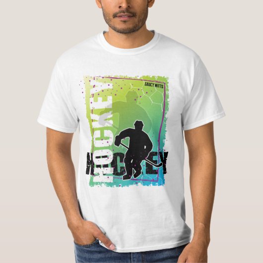 Hockey Abstract Speler (mannelijk) T-shirt (Voorkant)