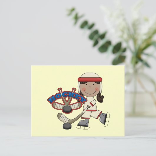 HOCKEY - Afrikaans-Amerikaanse meisjesshirts en ca Briefkaart (Staand voorkant)