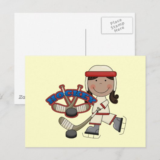HOCKEY - Afrikaans-Amerikaanse meisjesshirts en ca Briefkaart (Voorkant / Achterkant)