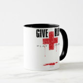 Hockey afspelen in het bloed v2 mok (Voorkant rechts)