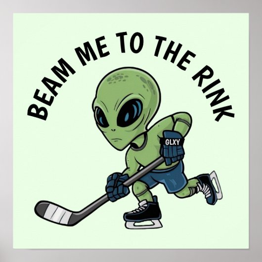 Hockey Alien Poster (Voorkant)