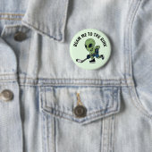 Hockey Alien  Ronde Button 5,7 Cm (In situ)
