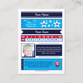 Hockey All-Star - Shooter Stats Contactkaartje (Achterkant)