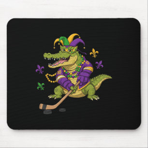 Hockey Alligator Krokodil Mardi Gras Vrouwen Manne Muismat