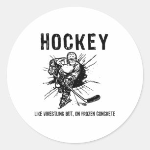 Hockey Als Worstelen Maar Dan Op Bevroren Beton Gr Ronde Sticker