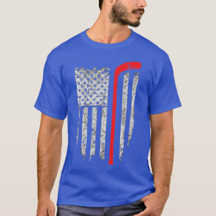Hockey American Flag Hockey T-shirt